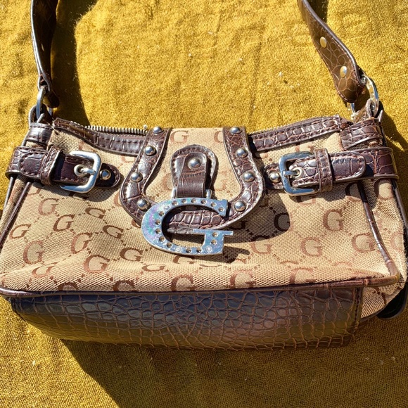 Cute brown pattern G fashion bag - Picture 2 of 5